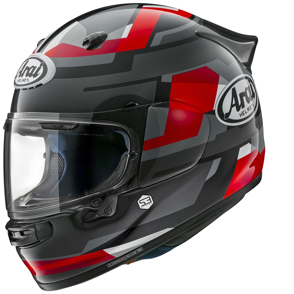 ARAI KASK-QUANTIC ABSTRACT RED