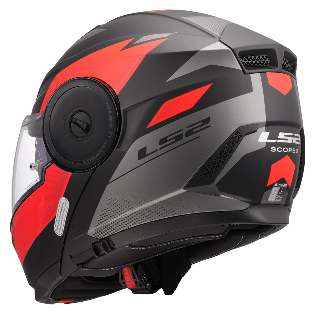 LS2 SCOPE 2 DURIA MAT SİYAH-KIRMIZI KASK