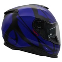 NEXX Y.100 B-SIDE MAT SİYAH-NAVY MAVİ KASK