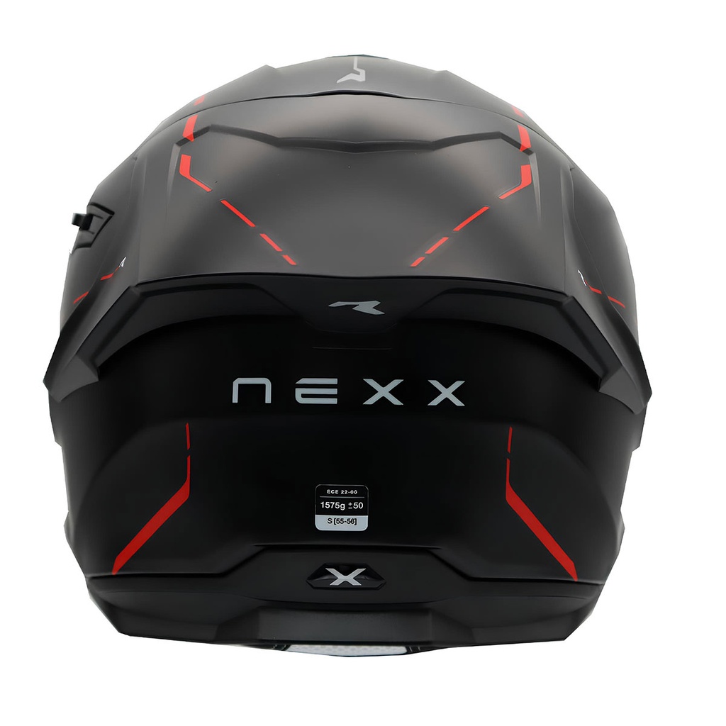 NEXX Y.100R REACT MAT SİYAH-KIRMIZI KASK
