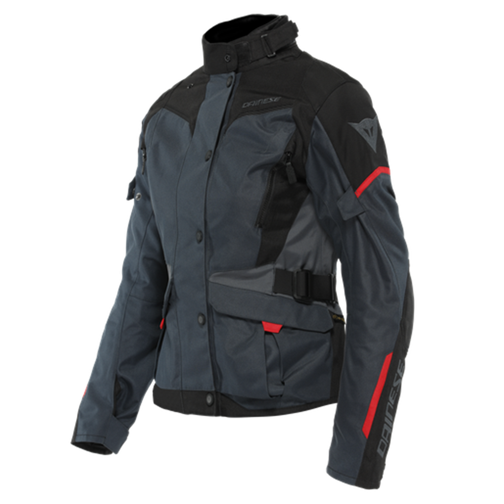 DAINESE Tempest 3 Ebony Black Lava Red D-Dry Kadın Mont