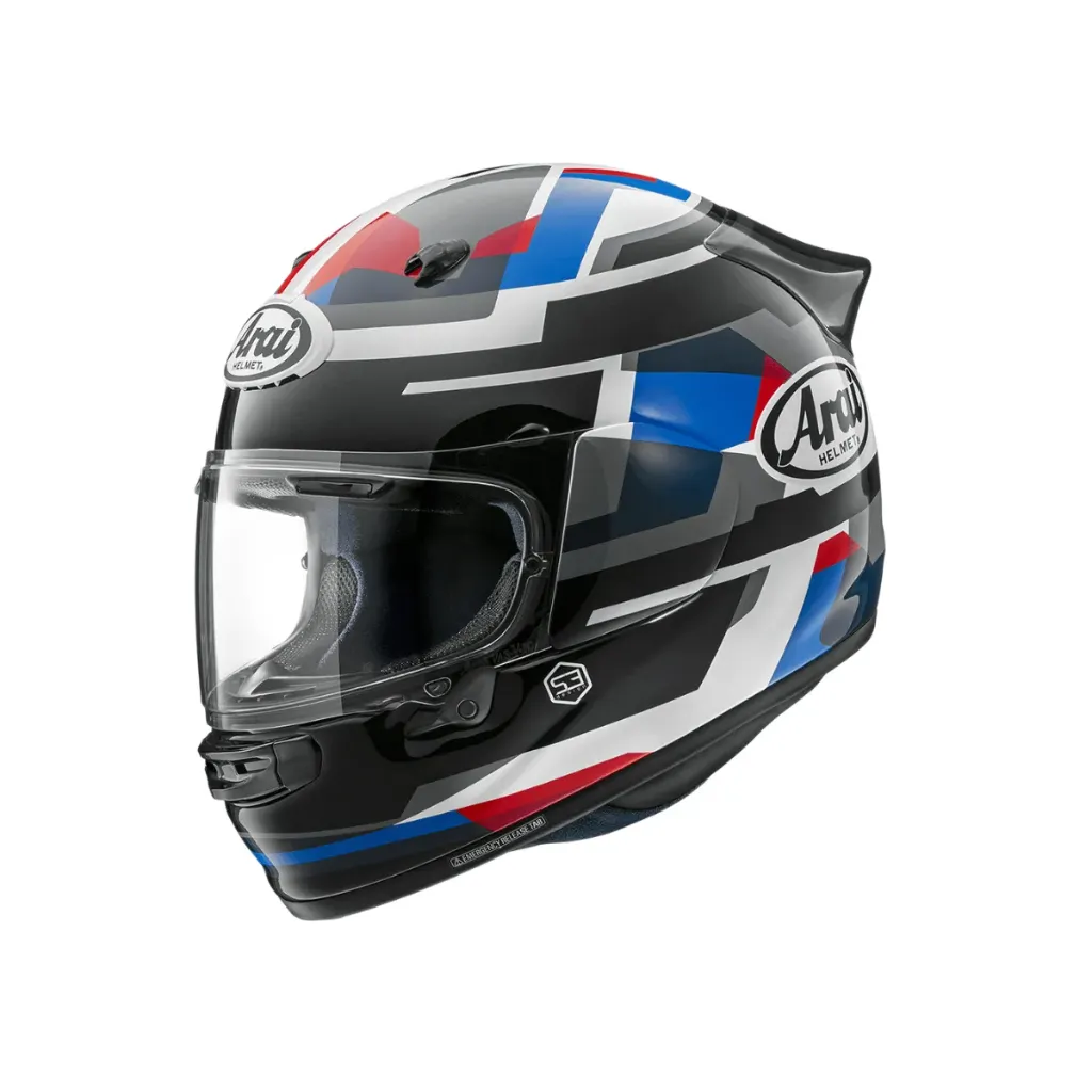 [M03ARI01002597-0S] ARAI Quantic Abstract Blue Kapalı Kask (S)