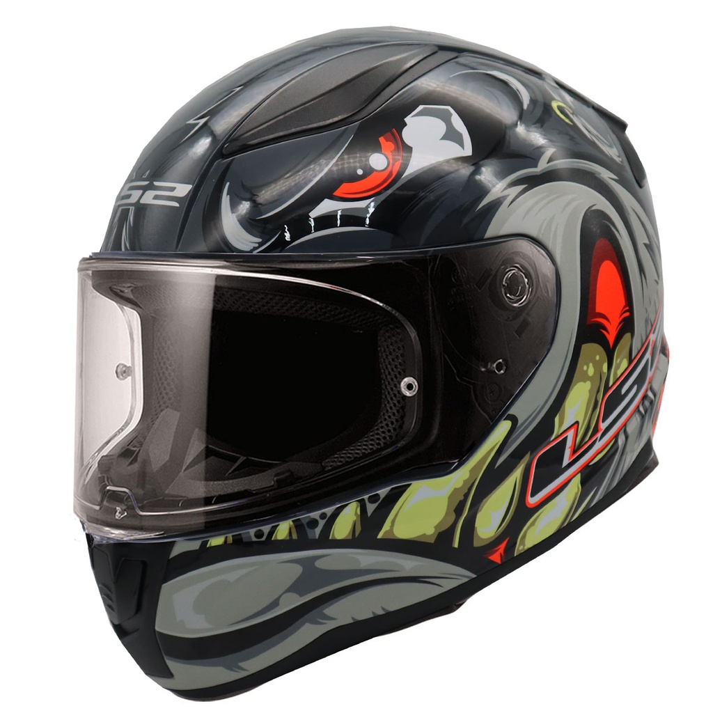 [M03LS201001809-1S] LS2 RAPID 2 SPOX GRİ-KIRMIZI KASK (XS)