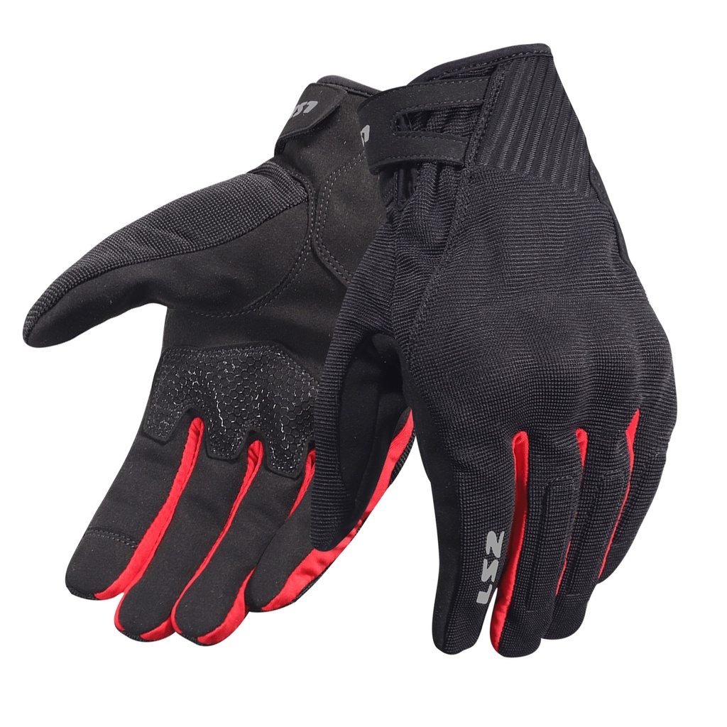 [M01LS203012074-0S] LS2 DART 2 EVO ELDİVEN SİYAH-KIRMIZI (S)