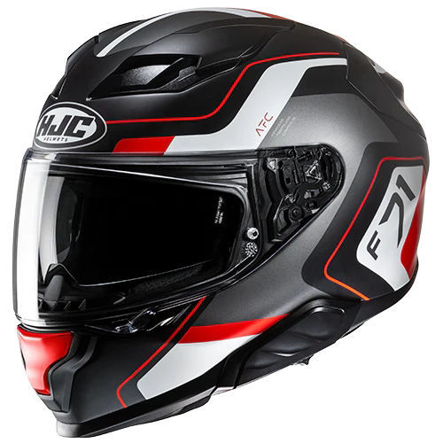 [M03HJC01000907-0S] HJC F71 Arcan MC1SF Kapalı Motosiklet Kaskı Siyah Gri Kırmızı (S)