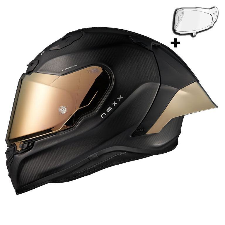 [M03NEX01002040-0S] NEXX X.R3R ZERO PRO 2 MAT KARBON-GOLD KASK (S)
